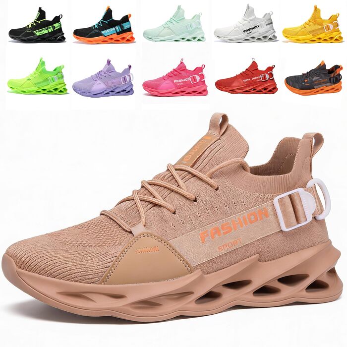 Кросівки чоловічі та жіночі спортивні для бігу та фітнесу Turnschuhe (G133 Braun, розмір 41 EU) - дихаючі, легкі, з амортизацією