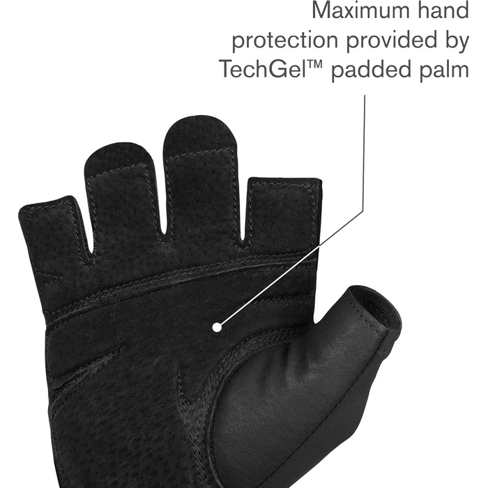 Гантелі Harbinger Training Grip: вантажні рукавички для важкої атлетики, чорний L