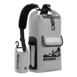 Водонепроникний рюкзак IDRYBAG Dry Bag 20L/30L/40L - Сумка для каяку, сірий колір