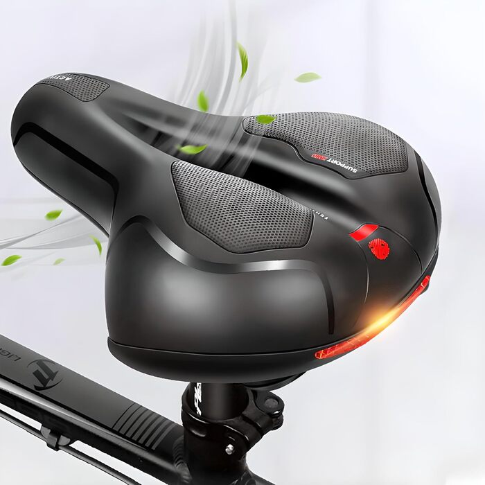 Велосипедне сідло Retoo: гелеве, широке, м'яке, комфортне, дихаюче, амортизуюче, ергономічне з водонепроникним чохлом