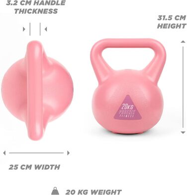 Вінілова гиря Phoenix Fitness для силових та кардіотренувань, важка вага