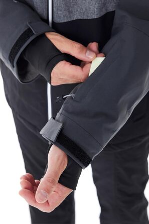 Killtec KSW 45 Mn - чоловіча/жіноча куртка для катання на лижах з капюшоном та снігозахистом, темно-антрацитова