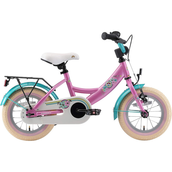 Дитяче велосипед BIKESTAR для дівчаток 3-4 років | 12-дюймовий класичний велосипед | Рожево-білий | Без ризику тестування