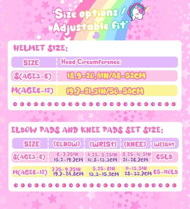 Дитячий шолом Einhorn для дівчаток з наколінниками. Захист для роликів, скейтборду, самокату та велосипеда. Розмір S (3-6 років). Рожевий колір.