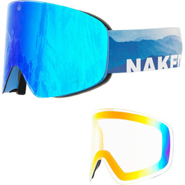 Гірськолижна маска NAKED Optics TROOP EVO з лінзою для поганої погоди, чоловіча та жіноча сноуборд-маска зі змінними лінзами для снігу та туману