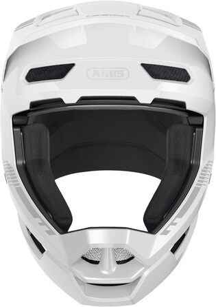ABUS HiDrop – захисний шолом для даунхілу та ендуро, ASTM сертифікований, фулфейс, ABS-оболонка, для MTB, дорослих і підлітків, розмір L (59-60 см), білий глянцевий