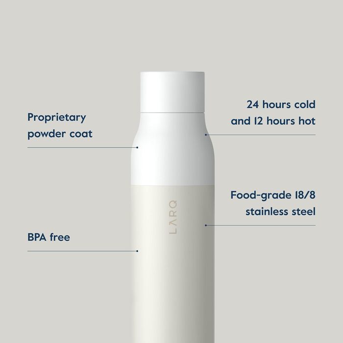 Термобутилка LARQ Twist Top 500 мл, ізольована нержавіюча сталь, BPA-free, для води, для подорожей, офісу, спорту, Seaside Mint