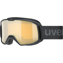 Гірськолижна маска Uvex Unisex Elemnt FM, чорна матова/золота лінза, універсальний розмір