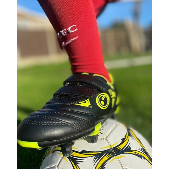 Футбольні бутси Optimum для чоловіків, Easy Fastening, 6 шипів, 39 EU, червоно-чорні