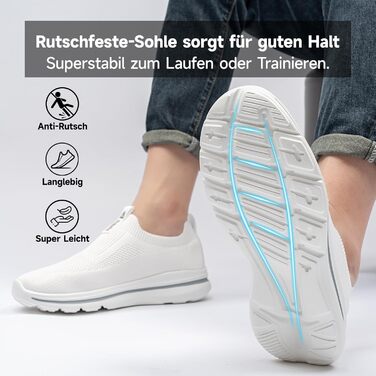 Чоловічі кросівки Slip-on з сітчастою тканиною, дихаючі, зручні для бігу та занять спортом, Outdoor, Fitness, легкі, світло-зелені (білі, 46 EU)