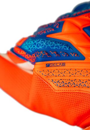 Воротарські рукавички Reusch Attrakt Starter Solid Junior - дитячі, для футболу, оранжево-блакитні