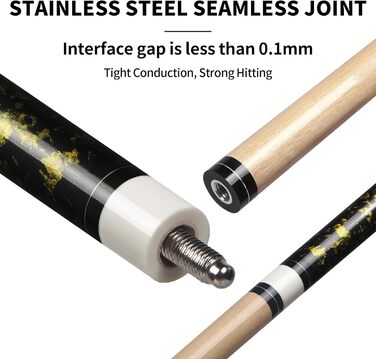 Більярдний кий Horse Billardqueue-Set, канадський клен, 58 дюймів, 18-21 oz, 2 крейди, для дорослих