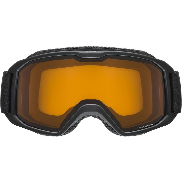 Гірськолижна маска Uvex Unisex Element LGL, універсальна, чорна з лінзами lasergold lite-clear