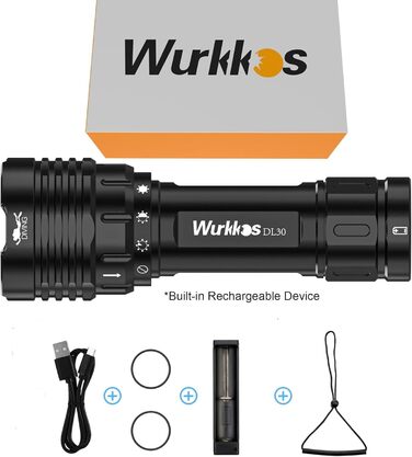 Ліхтар під водою Wurkkos DL30 3600 Lumen, IPX8, 3x LH351D LED, 5000K, з зарядним пристроєм
