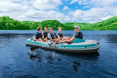 Надувний човен Bestway Hydro-Force Adventure Elite X5, 5-місний, з насосом, веслами, сидіннями, сумкою для речей та чохлом