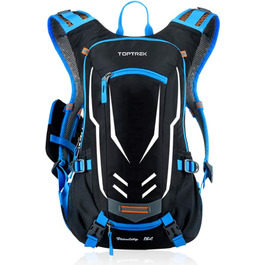 Велосипедний рюкзак Toptrek 18L, ультралегкий, водонепроникний, з чохлом від дощу та кріпленням для шолома, гідраційний, для чоловіків, синій, для MTB та спорту