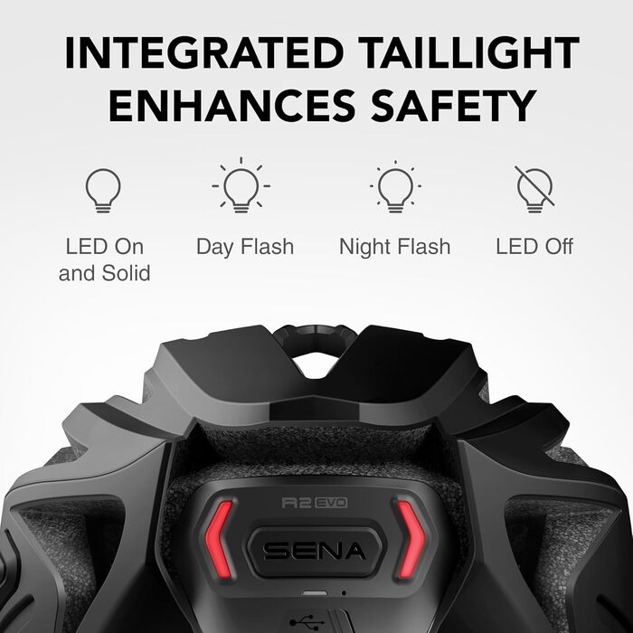 Велосипедний шолом Sena R2 EVO Smart для дорослих, з Mesh Intercom, матовий сірий, для шосе