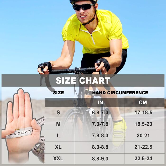 Велосипедні рукавички Souke Sports для чоловіків та жінок з гелевою підкладкою, дихаючі літні рукавички напівпальці для MTB, шосе, фітнесу, активного відпочинку, чорні, розмір S