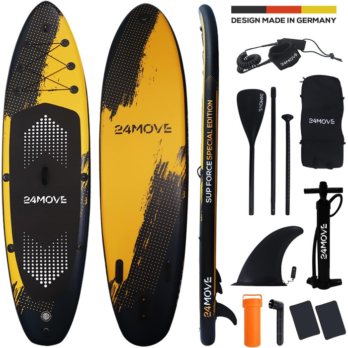 SUP дошка 24MOVE Premium 320x80 см надувна, для йоги, серфінгу, екшн-камера, комплект аксесуарів, подвійний насос, антиковзка поверхня, для дітей і дорослих, Special Force