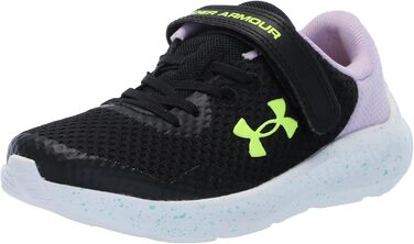 Дитячі кросівки Under Armour Pursuit 3 AC для дівчаток, чорно-фіолетові, жовті, з технологією Visual Cushioning