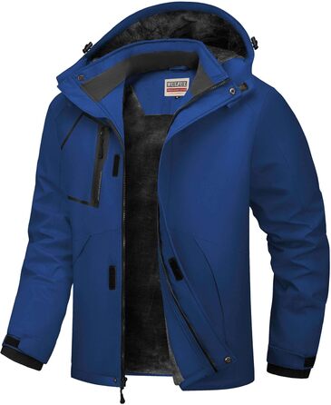 Водонепроникна зимова куртка WULFUL для чоловіків - тепла, вітрозахисна, синього кольору