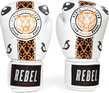 Боксерські рукавички Rebel Tiger PRO з натуральної шкіри для чоловіків і жінок, для боксу, ММА, муай-тай, кікбоксингу, бойових мистецтв, 08-16 унцій