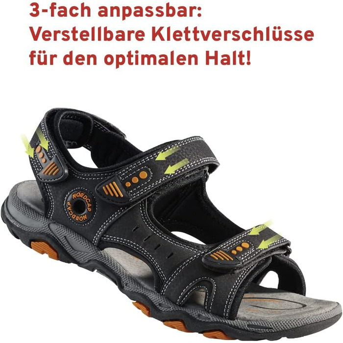 Трекінгові сандалі NORDCAP для жінок та чоловіків, зручні для хайкінгу та відпочинку на природі, з профільною підошвою та застібкою-липучкою, розміри 37-46, колір антрацит