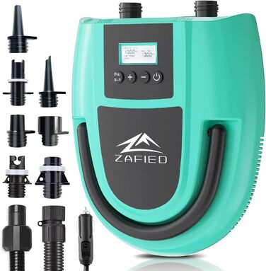 Електричний насос для надувних виробів 12V, 20PSI, LCD дисплей, для SUP, човнів, матраців