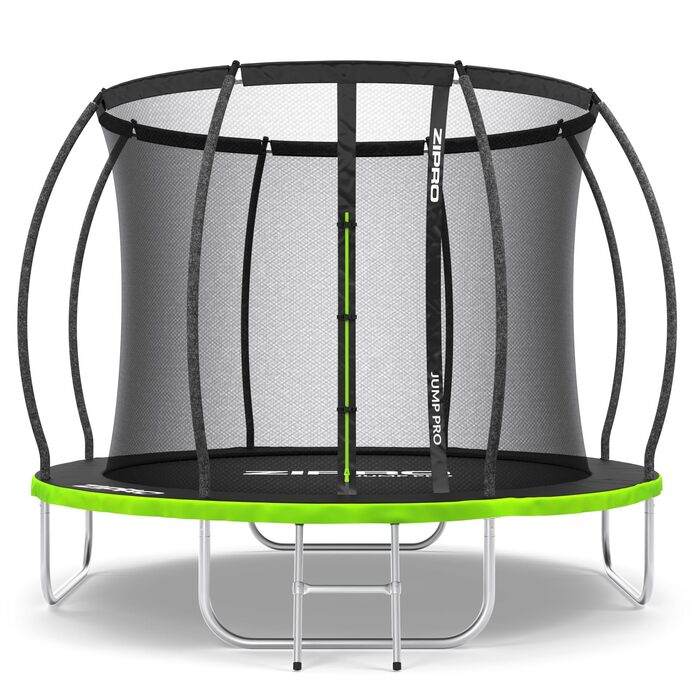 Трамплін ZIPRO Jump Pro 12' (374 см) для дітей - стабільний, з сіткою та драбиною