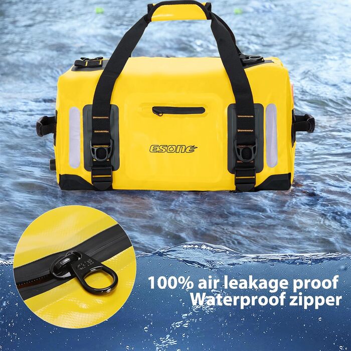 Водонепроникний рюкзак ESONE Dry Bags 90L для каякінгу, подорожей та активного відпочинку (жовтий)