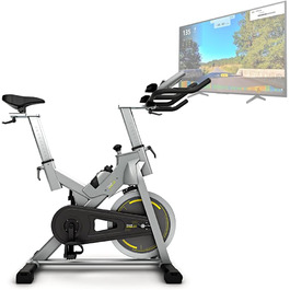 Велотренажер Bluefin Fitness Tour SP для дому, Bluetooth, з додатком Kinomap, чорний/сріблястий