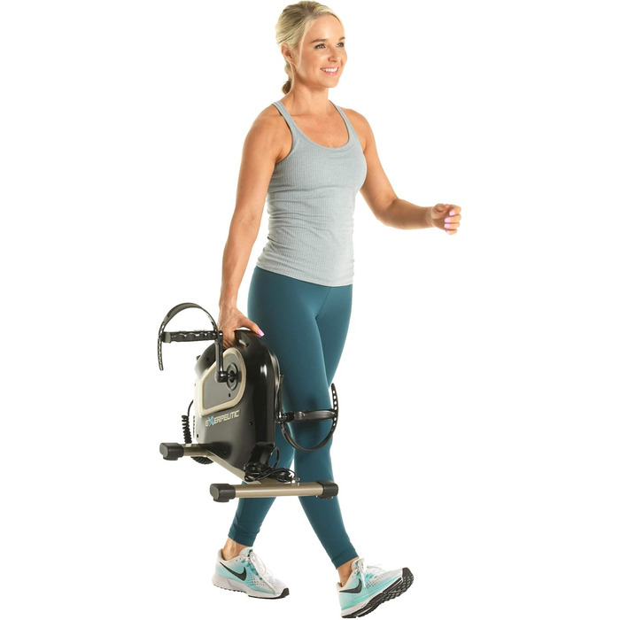 Електричний велотренажер Exerpeutic під стіл, 2000 м, для ніг та рук, чорний. Фітнес для дому, для роботи з дому