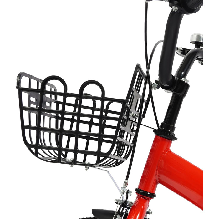 Дитяче велосипед 12 дюймів з регульованою висотою сідла, для дітей 2-5 років. Тренувальний велосипед з додатковими колесами, кошиком та пляшкою. Дівчачий/хлопчичий велосипед (червоний)