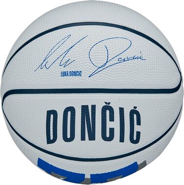 Баскетбольний м'яч Wilson NBA Player Icon Luka Doncic, розмір 7 (74,9 см) та міні розмір 3 для вулиці