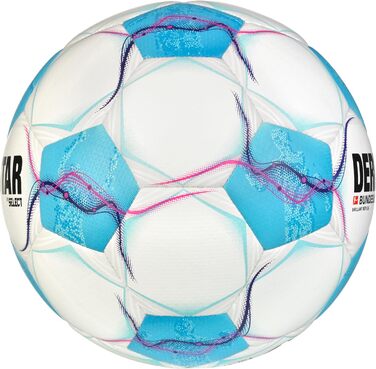 Футбольний м'яч Derbystar Bundesliga Brillant Replica v24, тренувальний, розмір 5, біло-синьо-рожевий