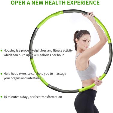 SAHWIN® Hula Hoop для фітнесу: обруч з піною вагою 1.2 кг для схуднення