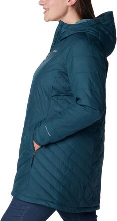 Жіноча зимова подовжена куртка з капюшоном Columbia First Generation Heavenly Long Hooded Jacket, колір Night Wave, розмір S