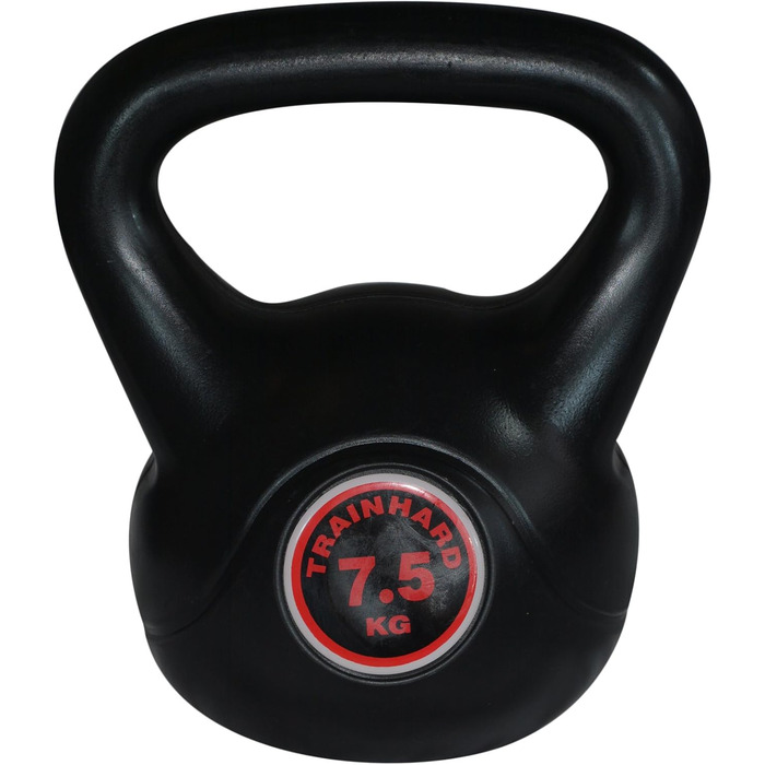 Гиря TrainHard 7,5 кг з пластику та цементу для фітнесу та тренувань