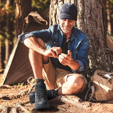 Чоловічі туристичні черевики NORTIV 8: водонепроникні трекінгові черевики для хайкінгу та альпінізму (41 EU, чорний)