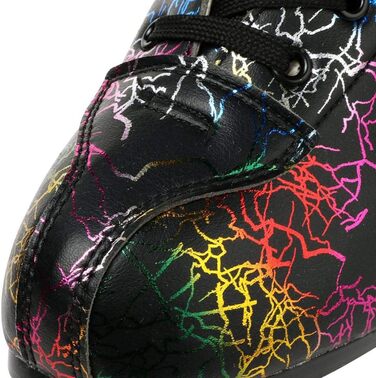 Роликові ковзани унісекс Double Raw з підсвічуванням, класичні високі черевики з PU шкіри, 4 колеса, для початківців, жіночі, чоловічі, дитячі, для залу та вулиці, чорний, розмір 39