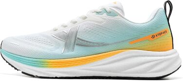 Кросівки XTEP для чоловіків з широкою стопою, бігові та для занять спортом, білі (44 EU, білий та блакитний)