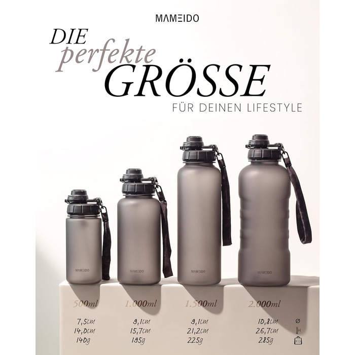 Вода пляшка MAMEIDO з соломкою та петлею для перенесення, 500 мл, Tritan, без BPA, для дітей (Ocean Bloom)