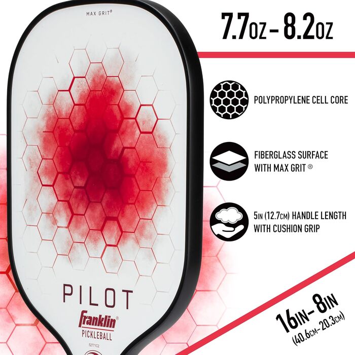 Падл для піклболу Franklin Sports Paddle Pilot, універсальний розмір, червоний