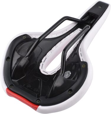 Сідло для гірського велосипеда Robuster, біло-червоне