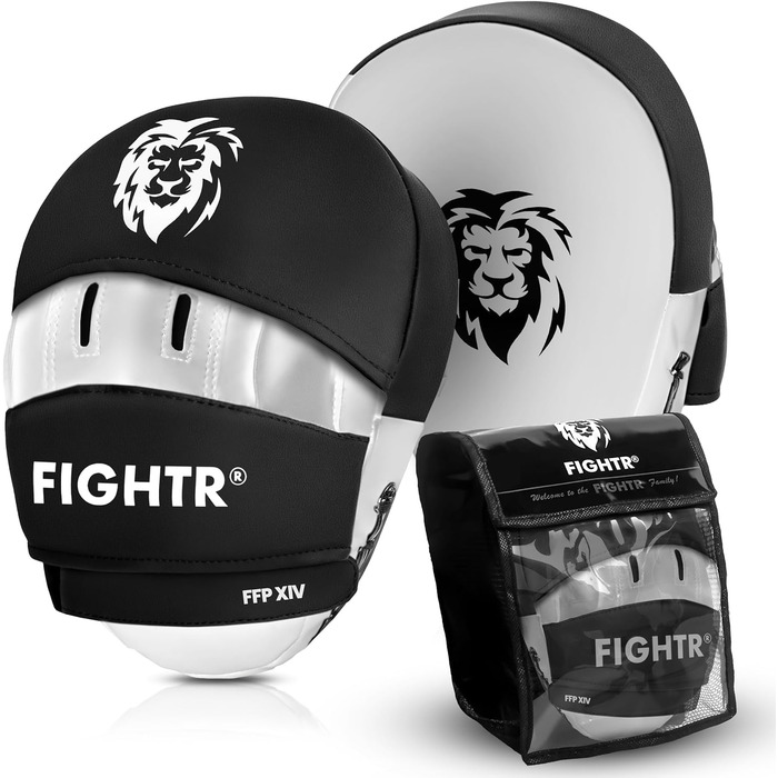 FIGHTR® Преміум лапи для боксу та єдиноборств з ідеальною амортизацією і стабільністю, у комплекті з сумкою | Фокус-пади для боксу, MMA, Муай Тай