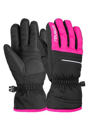 Дитячі футбольні рукавички Reusch Alan Junior, чорний/рожевий, модель Glo 4