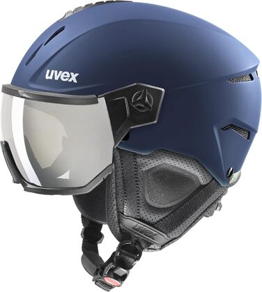 Гірськолижний шолом з візором uvex Instinct, унісекс, темно-синій, 56-58 см