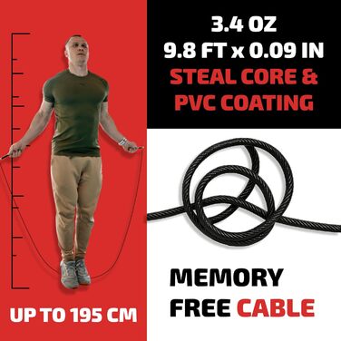 Регульоване скакалка Speed-Spring для чоловіків та жінок, для важкої атлетики, боксу, фітнесу, занять спортом у приміщенні та на вулиці (Блакитний)