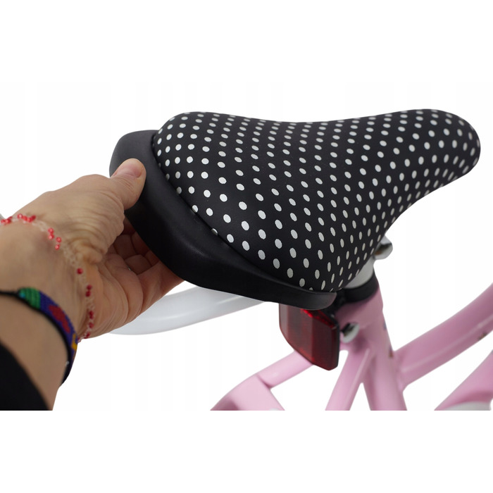 Дитячий велосипед 16 дюймів для дівчинки з ручкою-штовхачем, бічними колесами та кошиком Kimet