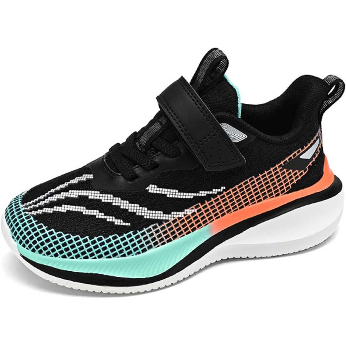 Дитячі кросівки для дівчаток та хлопчиків: спортивні, для занять тенісом, прогулянок, чорного кольору, 34 EU